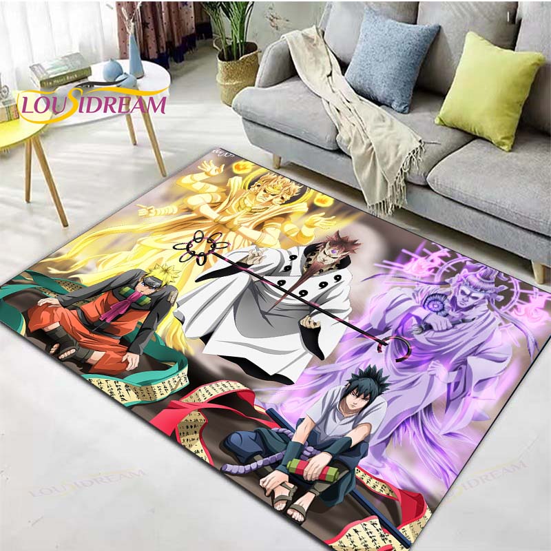 Naruto-Teppich, Anime-Teppich, Kinderteppiche, Wohnzimmer, Teetischmatten, Schlafzimmerteppich, waschbare Fußmatten, Haushaltsbereichsmatte, niedlicher Teppich 160cm x 230cm