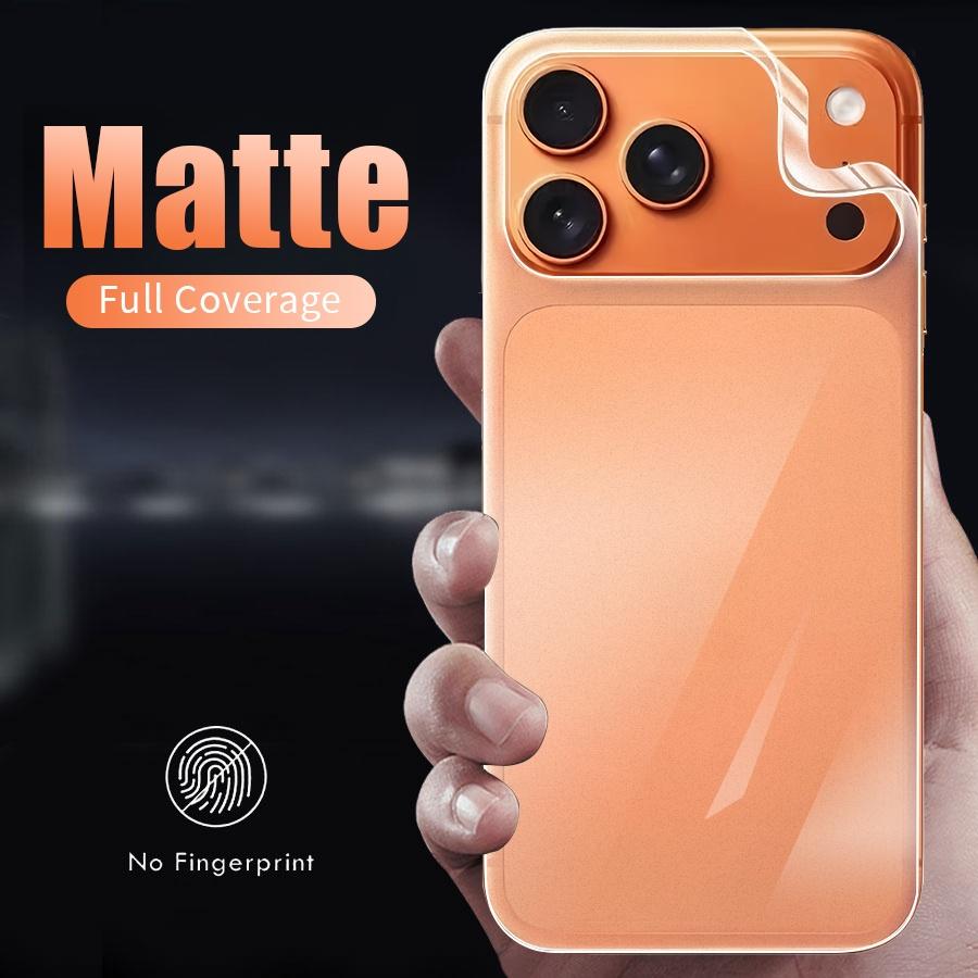 Für iPhone Air 17 16 15 14 Plus 13 12 mini 11 Pro Max Rückseite Mattes Hydrogel-Folien-Bildschirmschutz iPhone 17 Pro Max