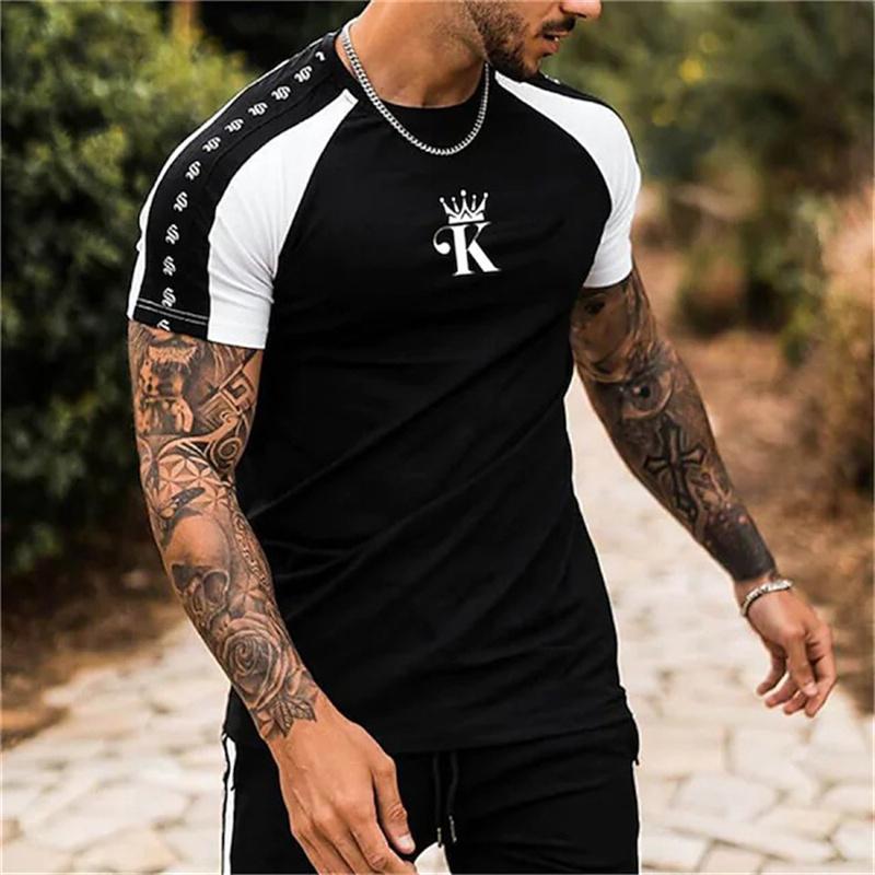 Neues Sommer Herrenmode T-Shirt Rosenaufdruck Herren T-Shirt Top XL weiß