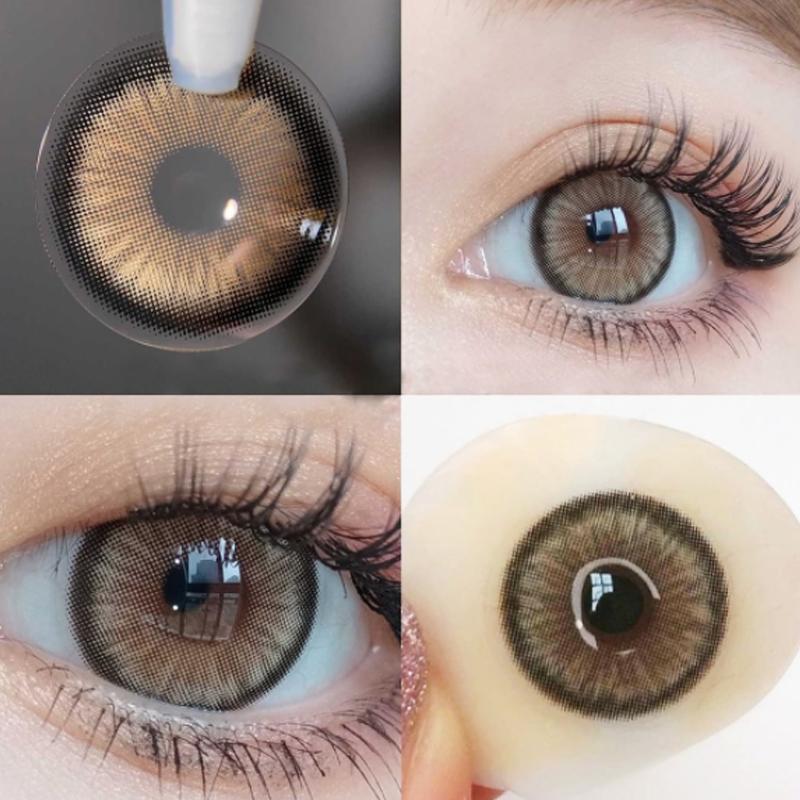 Kontaktlinsen für die Augen, ein Paar, farbige Kontaktlinsen, grün, braun, natürlicher Look, Diamant, Schönheit, Kosmetik, Farblinsen, Augen, koreanisch -6.00 braun