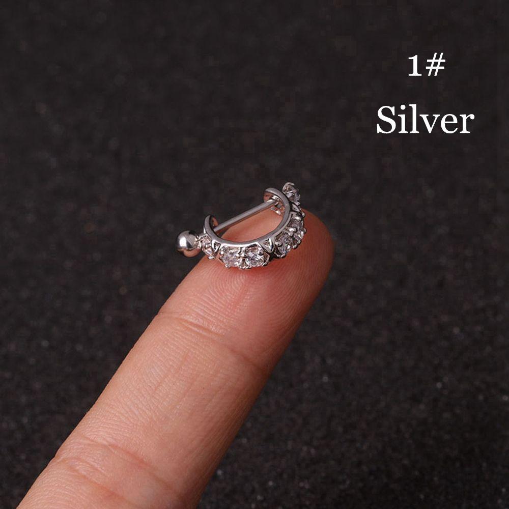 Helix Piercing Blume Lobe Barbell Ohrstecker Piercing Schmuck Edelstahl Knorpel Ohrring 1 silber