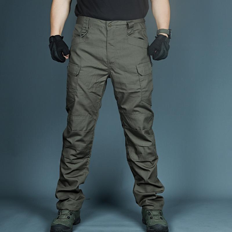 Neue Herren Casual wasserdichte Outdoor-Trekking-taktische Hose, atmungsaktive Arbeitshose mit mehreren Taschen, Cargohose, Militär-Armeehose, Übergröße 4XL grün