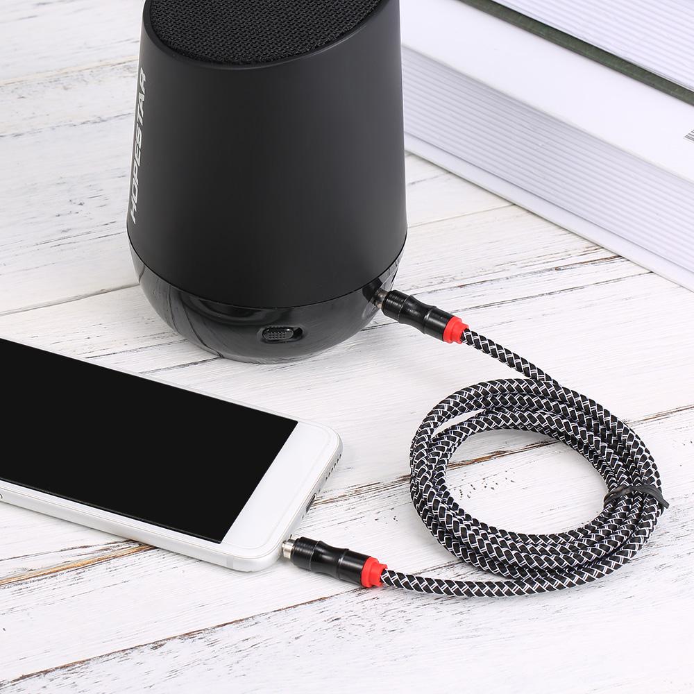 2 Meter Audio-Verlängerungskabel, 3,5-mm-Klinkenstecker auf Stecker, AUX-Kabel, 3,5-mm-Audio-Verlängerungskabel, geflochten