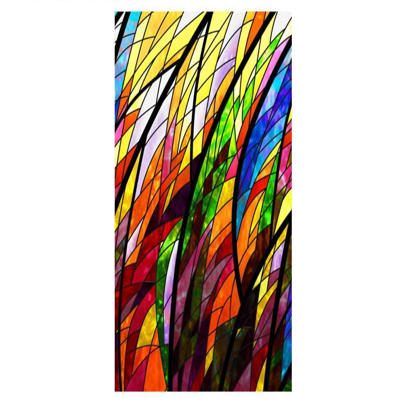 Buntglas-Fensterfolie, blickdicht, mattiert, Sichtschutz, wiederverwendbar, abnehmbar, Heimdekoration, Kirchenfenster-Abdeckung 40cm x 120cm