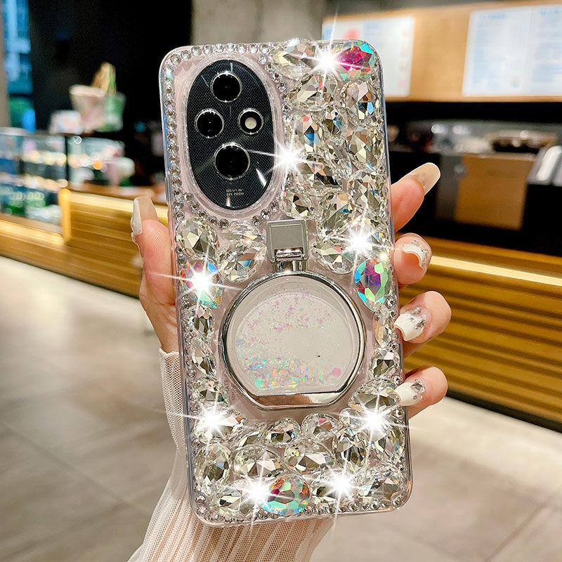 Huawei Mate 80 Pro Hülle mit Parfümflaschenhalter, Luxus-Mode Handyhülle für P70 P60 Nova 14 Stoßfeste Schutzhülle Huawei P30 elfenbein