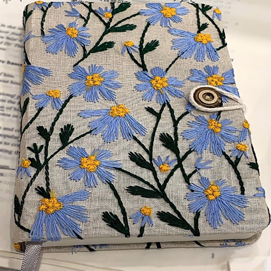 A5 A6 Stoff Stickerei Notizbuch Tuch Notizblock Blanko 96 Blatt/192 Seiten Student Schreibwaren Bürobedarf A6