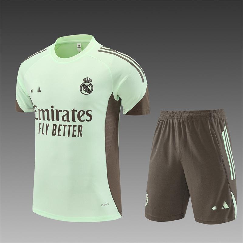 2426 Real Madrid Trikot Langarm Halbzip Vor dem Spiel Fußball Trainings-Trikot Auswärts-Trikot Erwachsenen Kurzarm Kinderanzug XXL