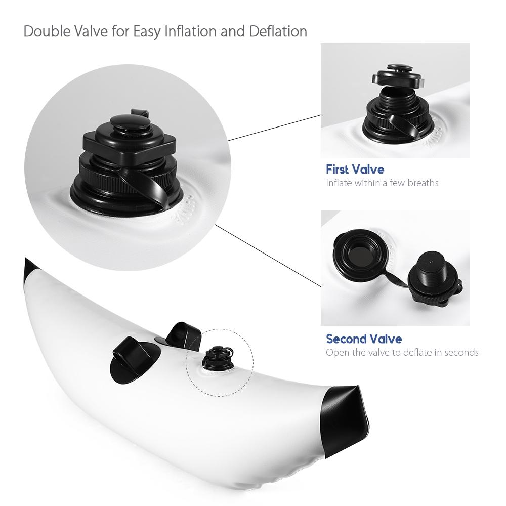 Kajak PVC aufblasbarer Ausleger Kajak Kanu Fischerboot stehend Float weiß