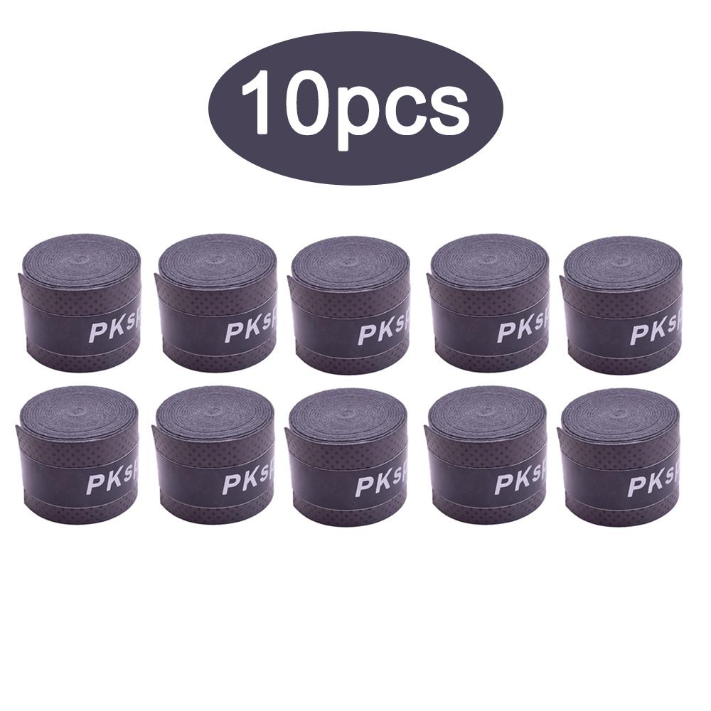 10 Pcs Tennis Schläger Schweißband Griffe Padel Schock Grip Band Sport Badminton Schläger Griffe Im Freien Radfahren Angelruten Overgrip schwarz