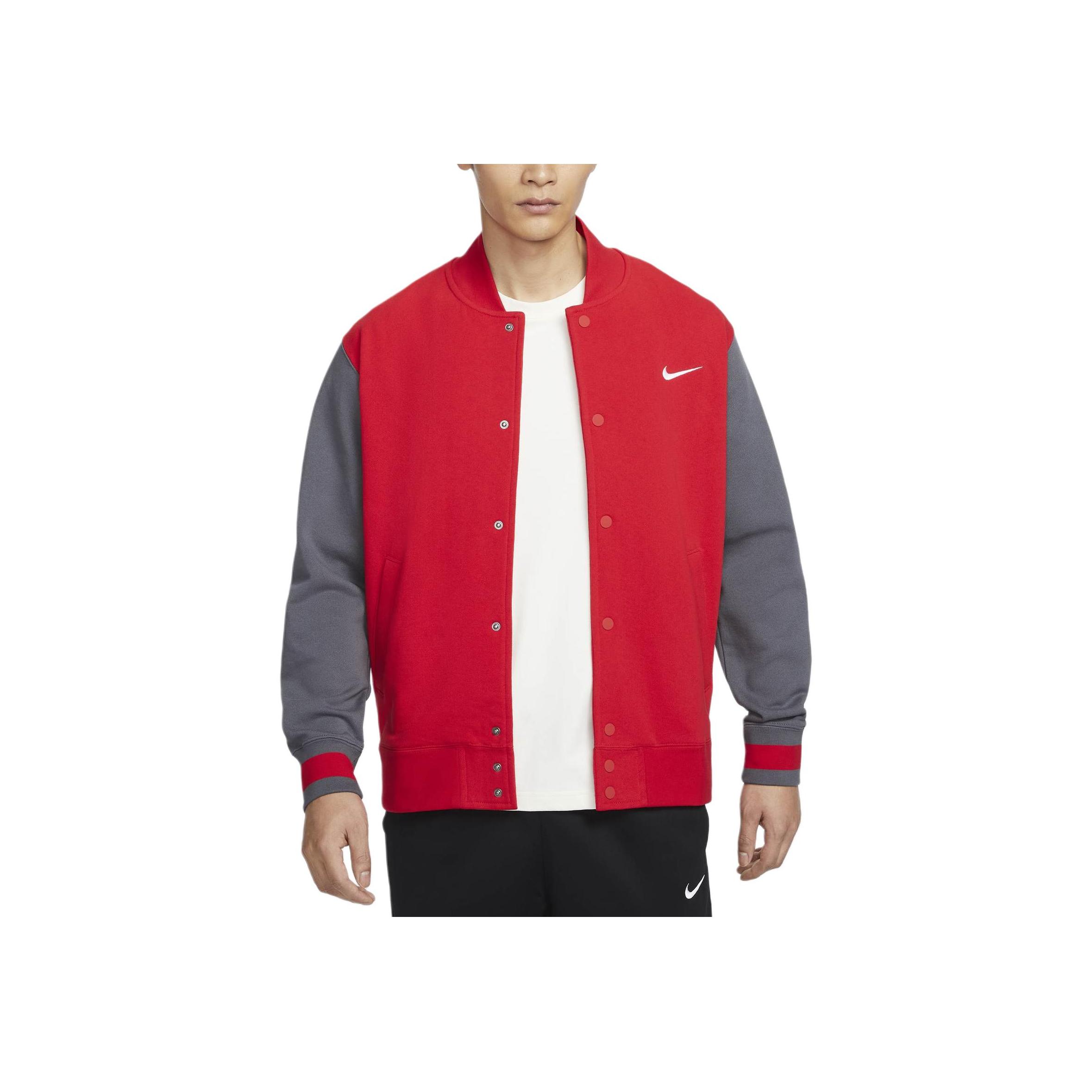 Nike Logo Color Block Fleece Sportjacke Herren Jacken University-Red IB8766-657 XL