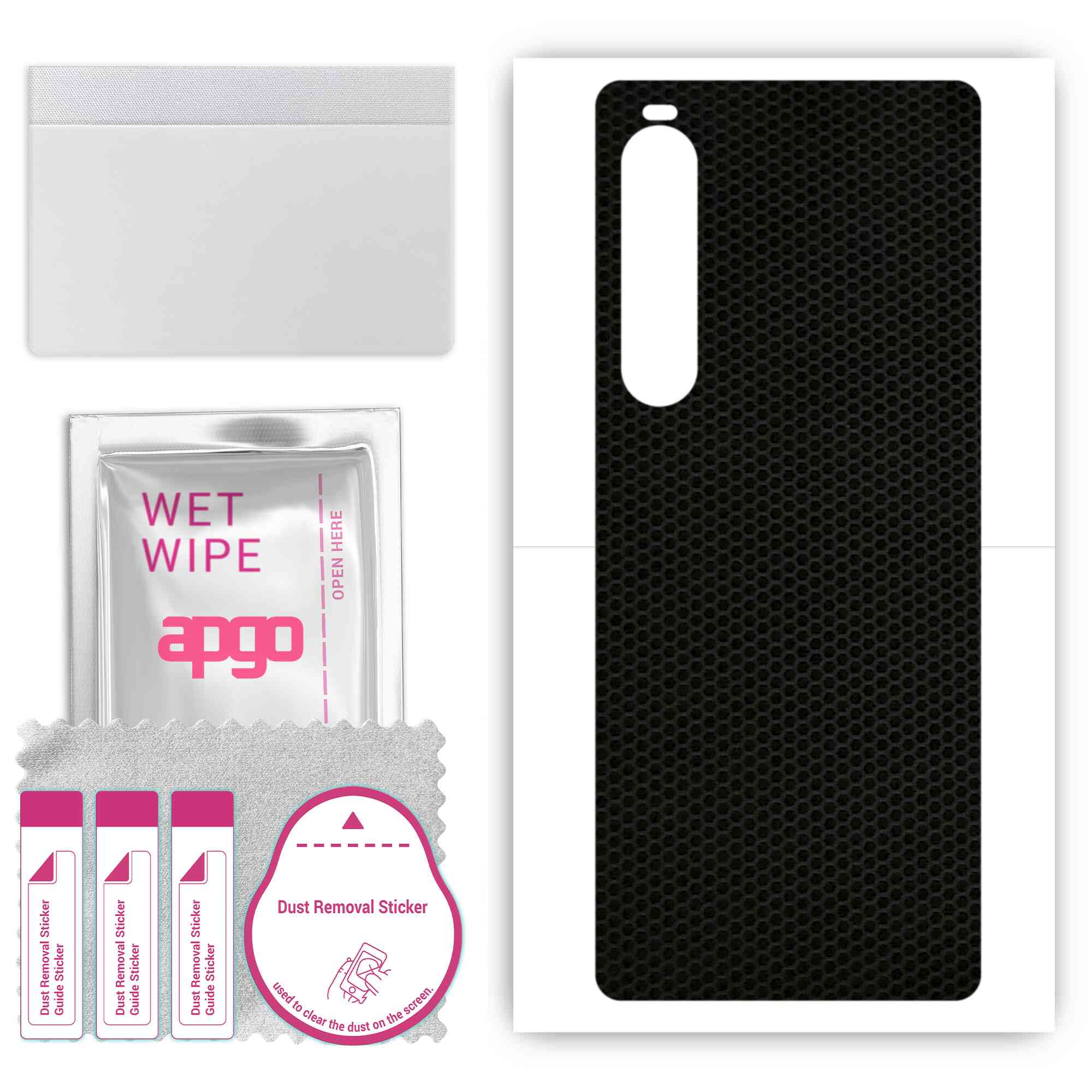 apgo Schutzfolie für die Rückseite kompatibel mit Sony Xperia 10 V, Wrap-Folie, Folie, Vinyl - Muster Matrix