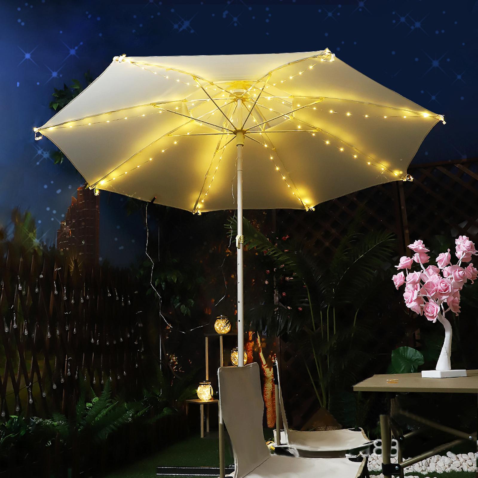 LED Sonnenschirm Lichter LED Leder String Lichter Urlaub Dekoration Bunte Lichter Zelt Licht String battery box warm weiße