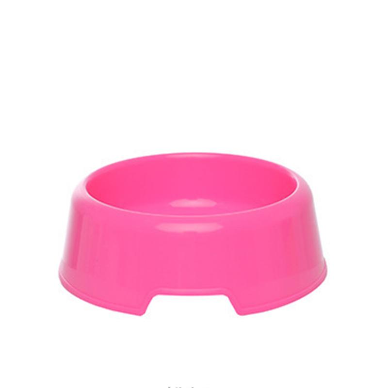 Langlebig, leicht zu reinigen, für Hunde und Katzen, Tierbedarf, bunter Futternapf aus Kunststoff, nicht zerbrechlich, runde Form, Futternäpfe, glattes Zubehör rosa