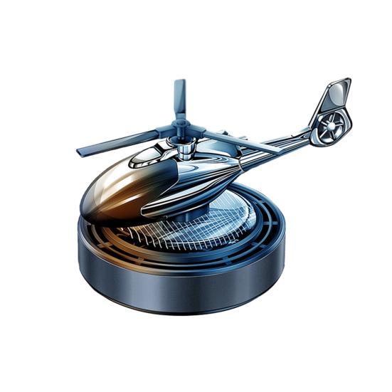 Helikopter-Auto-Lufterfrischer, Diffusor für ätherische Öle, kreative Form, solarbetrieben, rotierendes Flugzeug, Auto-Lufterfrischer-Ornament
