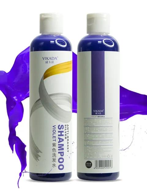 Lila Shampoo zum Entfernen gelber Haare, Shampoo für feste Farben, lang anhaltendes Haar in Leinengrau und Silber upgrade 275ml
