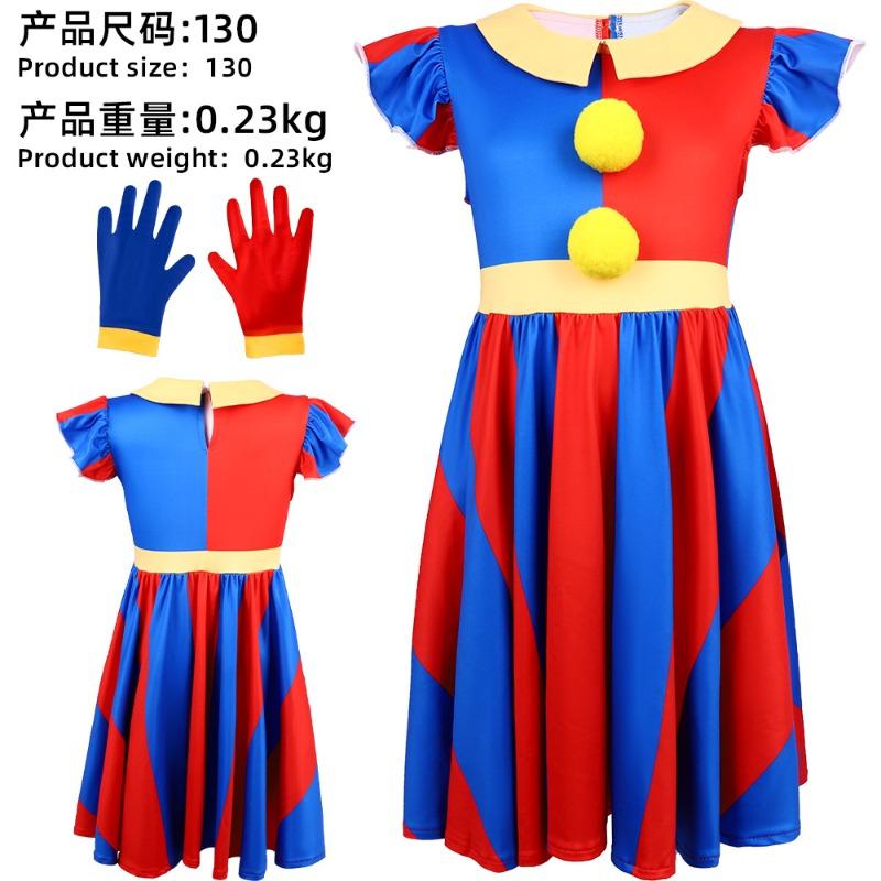 Magischer digitaler Zirkus Cosplay Anzug Pomni Pamni Clown Cos Anzug children 130 red