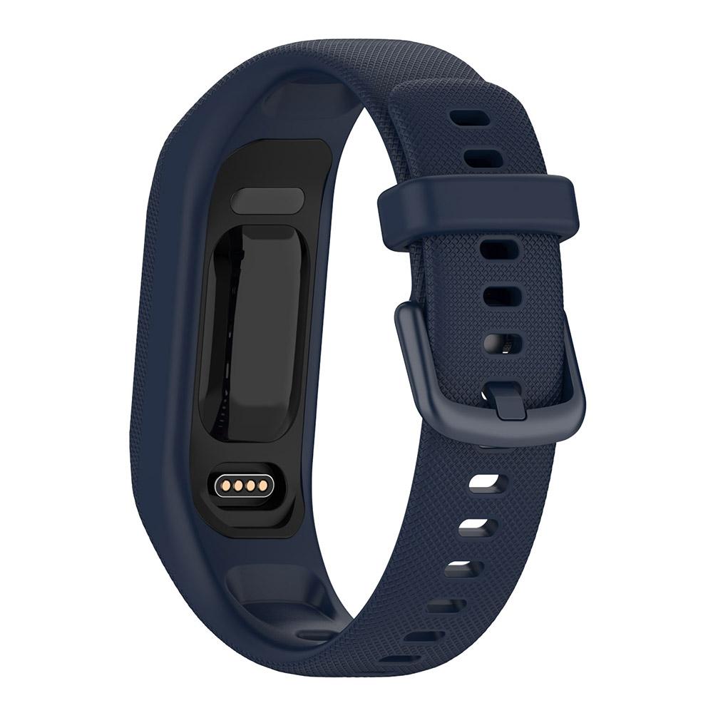 Silikon-Uhrenarmband für Garmin Vivosmart 5 Armband Sport-Uhrenarmband Weiches Armband Ersatzarmband Garmin Vivosmart5 Armband Garmin Vivosmart 5 nachtblau