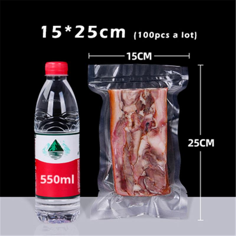 100 teile/los Vakuumierer Stück Beutel KEIN SCHNEIDEN Tragbare Versiegelung für Lebensmittel Versiegelung Maschine Küche Werkzeug Lebensmittel Frische Sous Vide Herd 15*25CM 100PCS