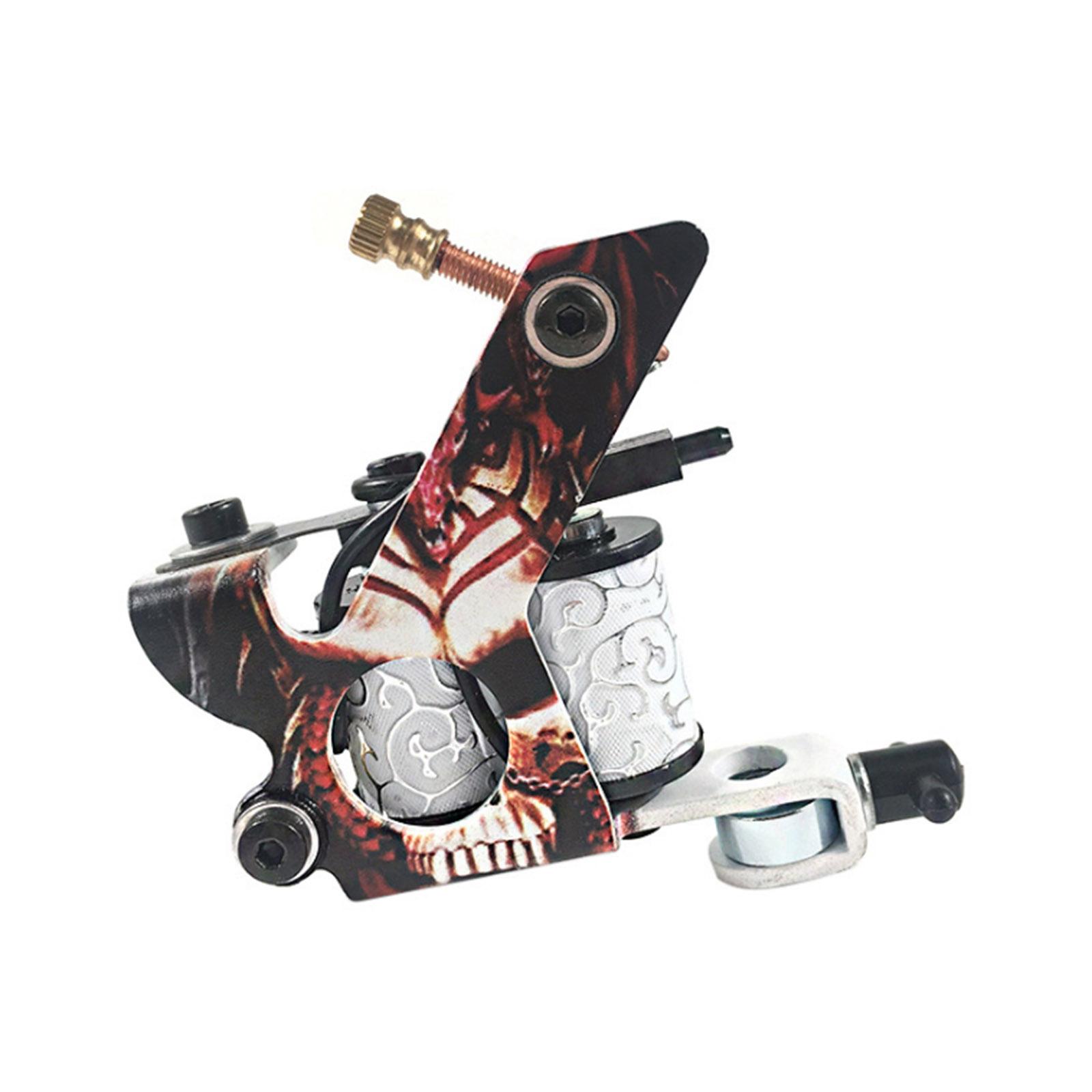 Komplettes Tattoo-Kit für Anfänger 2 Tattoo-Maschinen-Kits Tattoo-Netzteil Tattoo-Farbnäpfchen Tattoo-Zubehör bunt