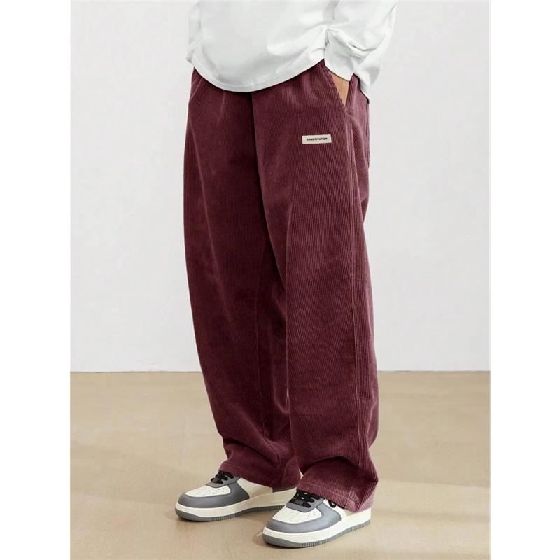 Herren Jogginghose Lose Lange Hosen Jogger Hose Casual Sport Fitness Solide Jogginghose Herren Sweatpants XXL rot