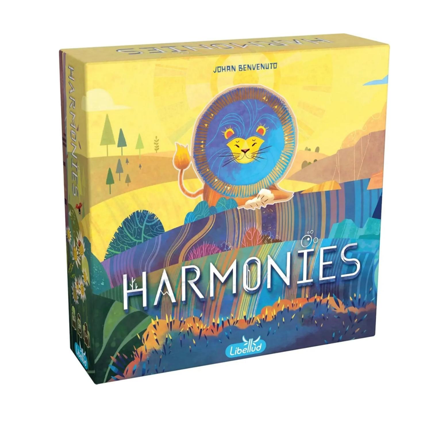 Harmonies Brettspiele: Landschaftsgestaltung, Lebensräume, Tiere – Strategiespielkarten yellow