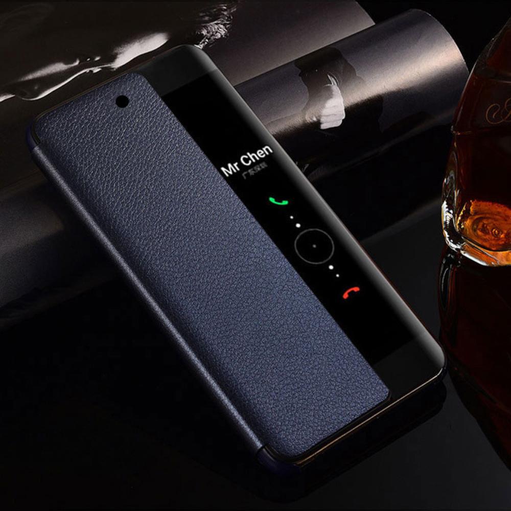 Auto Sleep Wake Up Handyhülle für Huawei P50 Pro P40 P30 Lite P20 P10 Plus Mate 20 Lite Mate20 Mate 10 Pro Smart View Klapphülle Funda Capa for P20 Lite navy blau