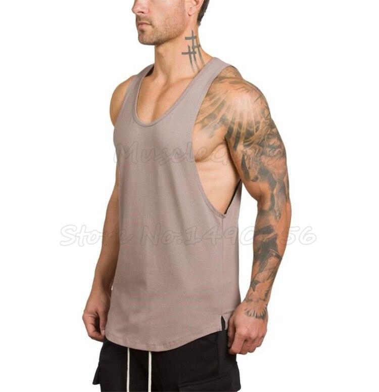 Muscleguys Markenkleidung, solide Tanktops für Männer, leeres Unterhemd, Muskelweste, Bodybuilding und Fitness, Stringer-Tanktop für Fitnessstudios XXL rosa