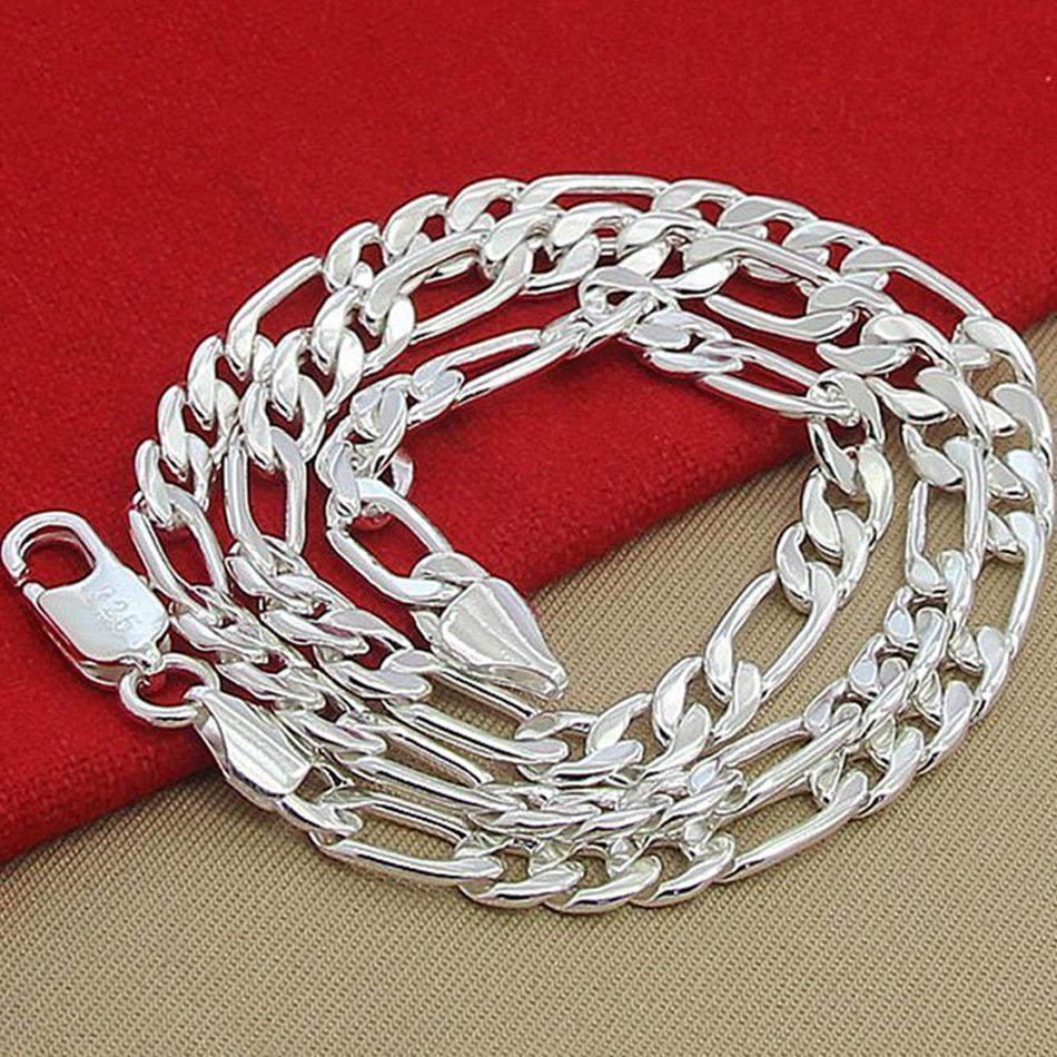 Massive 925 gestempelte silberfarbene Halskette für Männer, klassische 12 mm kubanische Kette, 45,7–76,2 cm, Charm, hochwertiger Modeschmuck, Hochzeit 75CM 30 inches