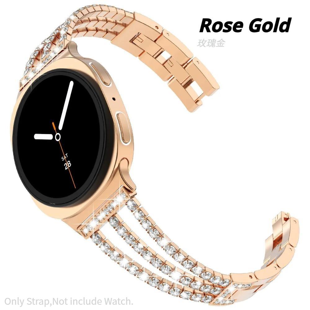 Diamantarmband für Samsung Galaxy Watch8/9 44mm 40mm Luxuriöses Metallarmband für Damen für Samsung Galaxy 8 Classic 46mm Correa Galaxy Watch 9 44mm beige