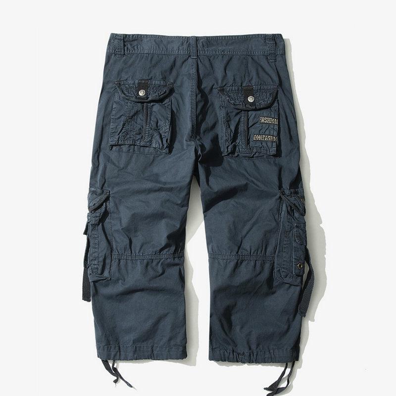 Sommer Camouflage Lose Cargo-Shorts Männer Camo Sommer Kurze Hosen Homme Cargo-Shorts Ohne Gürtel 30 navy blau