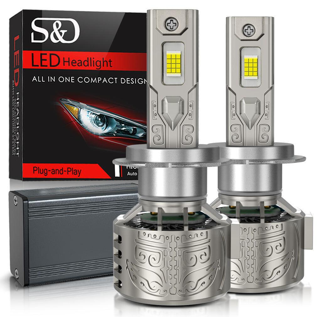 2Pcs H7 H4 Led Scheinwerfer Lampen 6000K H1 H3 H8 H11 Led 9005 HB3 9006 HB4 Auto Lampe 130W 80000LM 9012 Hir2 High Power Canbus 24SMD CSP Chips Scheinwerfer H7