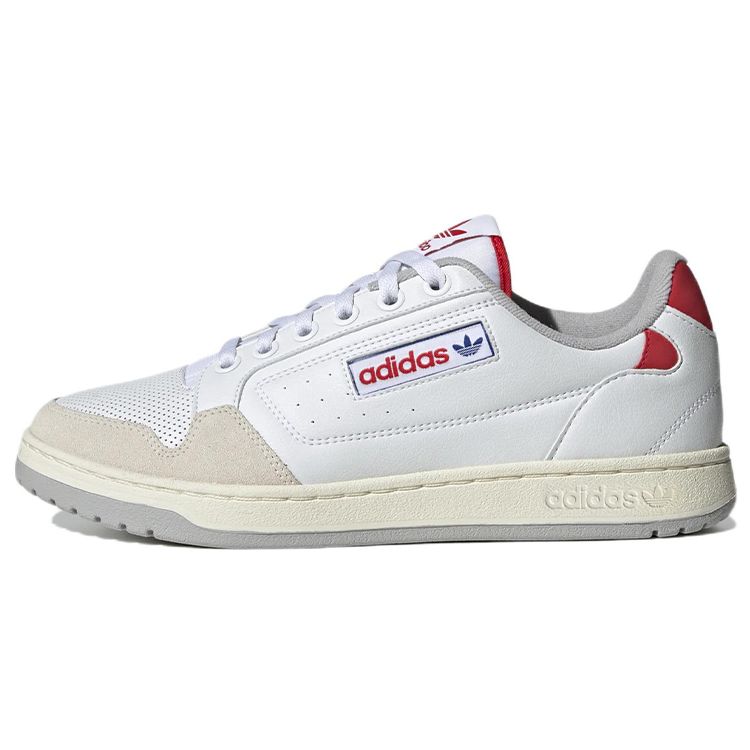 Adidas Originals Ny 90 Leder Bequeme Rutschfeste Langlebige Low-Top Sneakers Herren Sneakers Weiß Rot GX4393 46