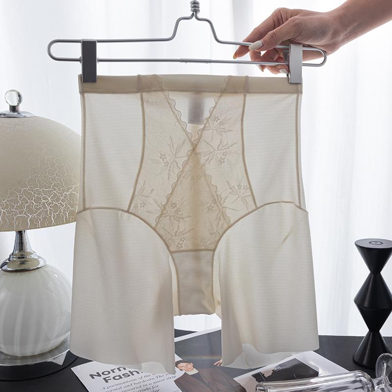 Damenunterwäsche aus Eisseide, flache Hosen mit hohem Bund, Bauchstraffung, keine Spuren XL nude