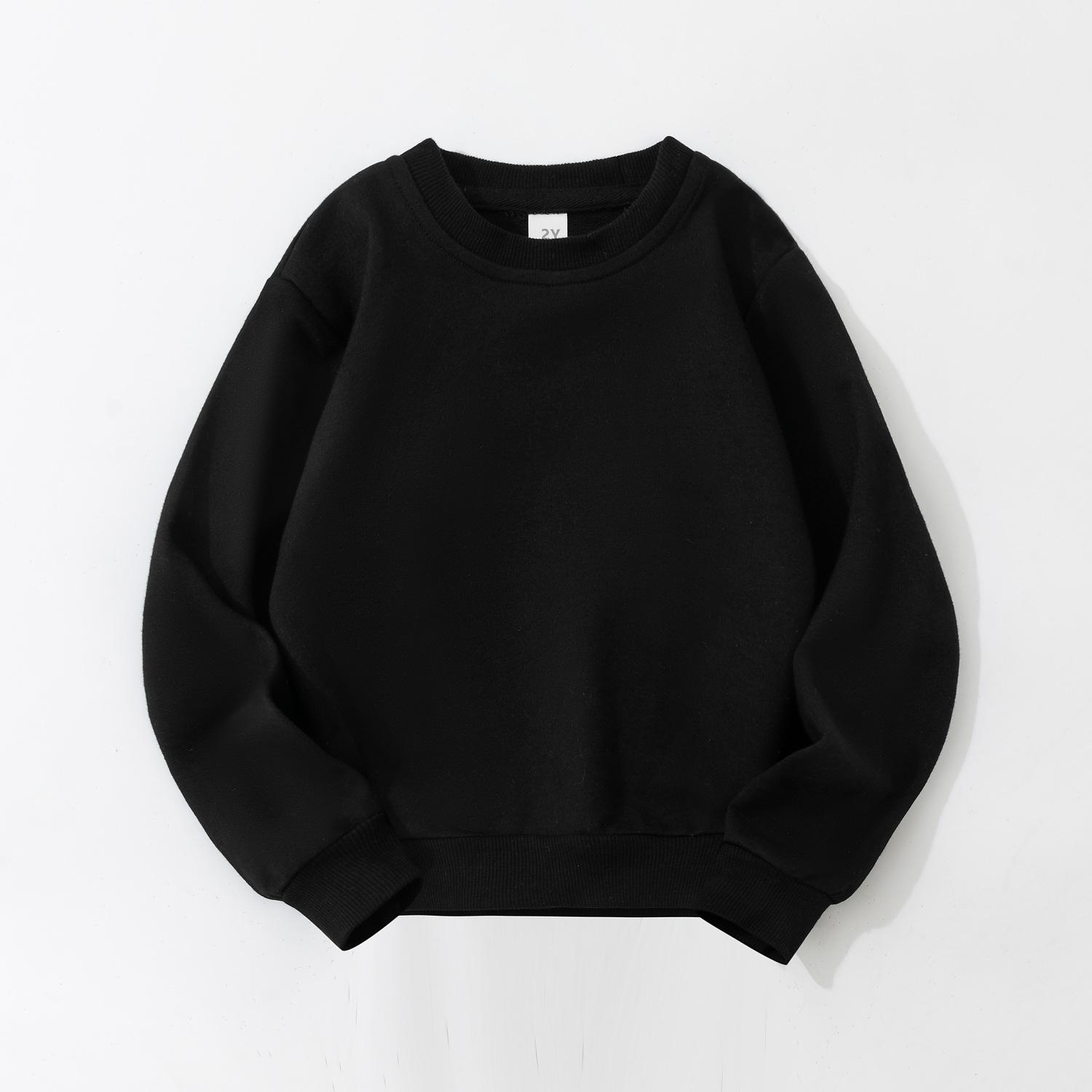 Anpassbares Kinder-Sweatshirt in Uni - Herbststil Loopback Baby- & Kinderbekleidung 140cm Height schwarz