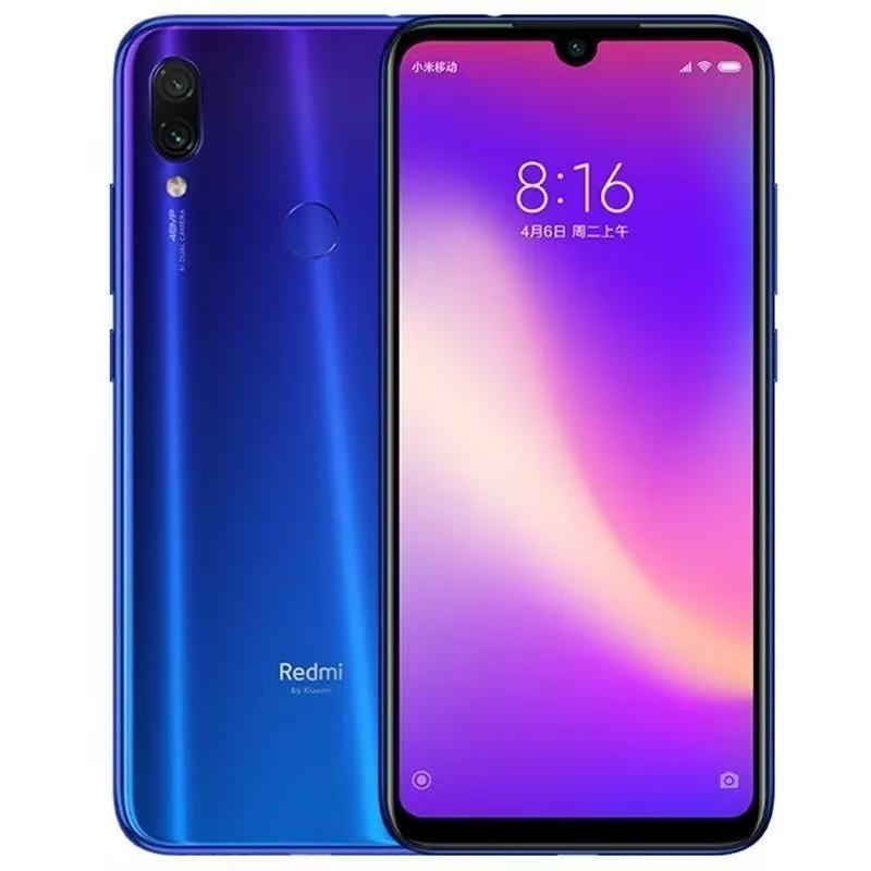 Original Xiaomi Redmi Note 7 4G 64G/6G 64G Snapdragon 660AIE Android 4000mAh Mobiltelefon 48.0MP+5.0MP Rückkamera 4G Mobiltelefon 6GB 64GB blau