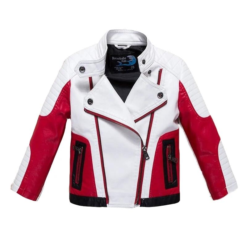 Kinder PU Reversjacke, Oberbekleidungsmantel, Windjacke, Teenager Jungen Kleidung Kinder Outfits Frühling Herbst Kleidung 90 weiß
