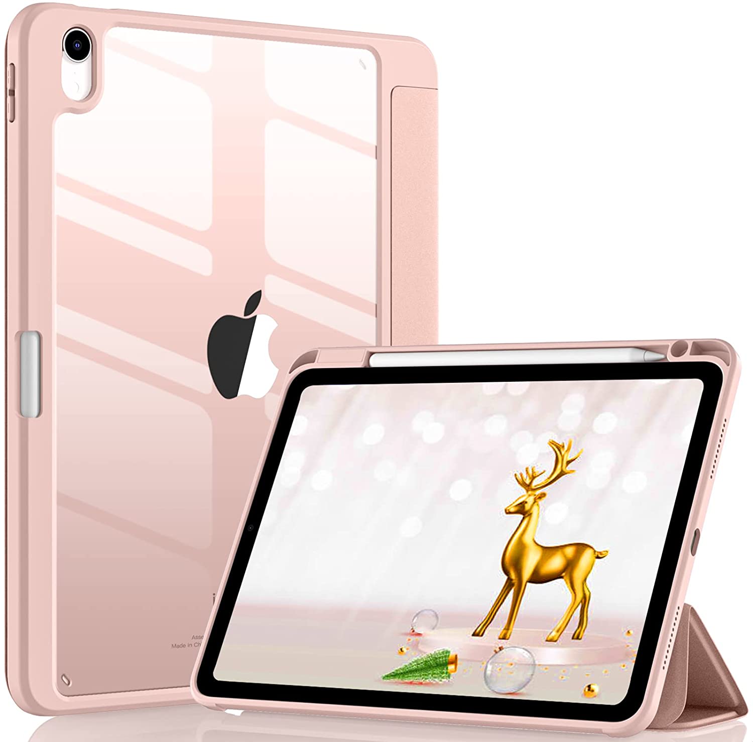 Für IPad Air 4 5 Schutzhülle für IPad Pro 11 2024 M4 Hülle IPad 6. 9. 10. Generation Hülle 2022 10.2 10”2 Air 2 1 für IPad Mini 6 Silikonhülle ipad air 11 2024 rosa