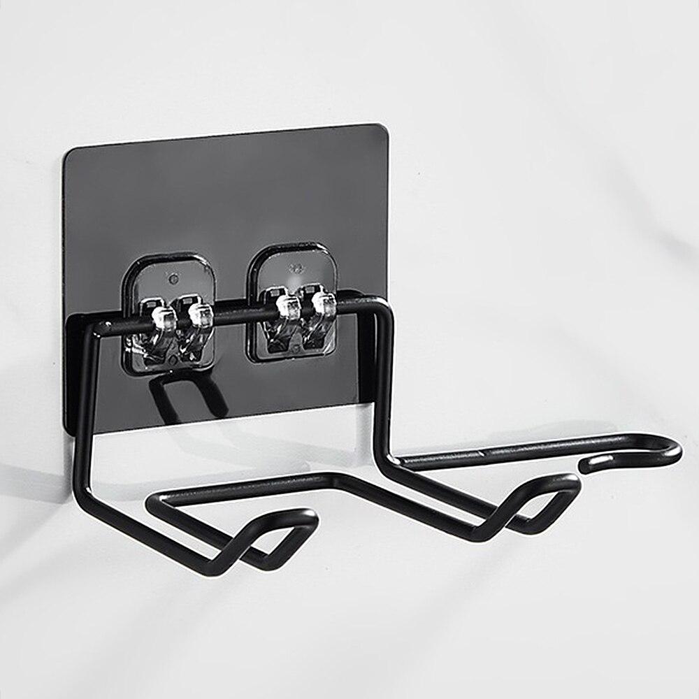 Haartrockner-Halter, Wandmontage, Haarglätter, Trockner-Halter, Badezimmer-Organizer, Aufbewahrungsregal schwarz