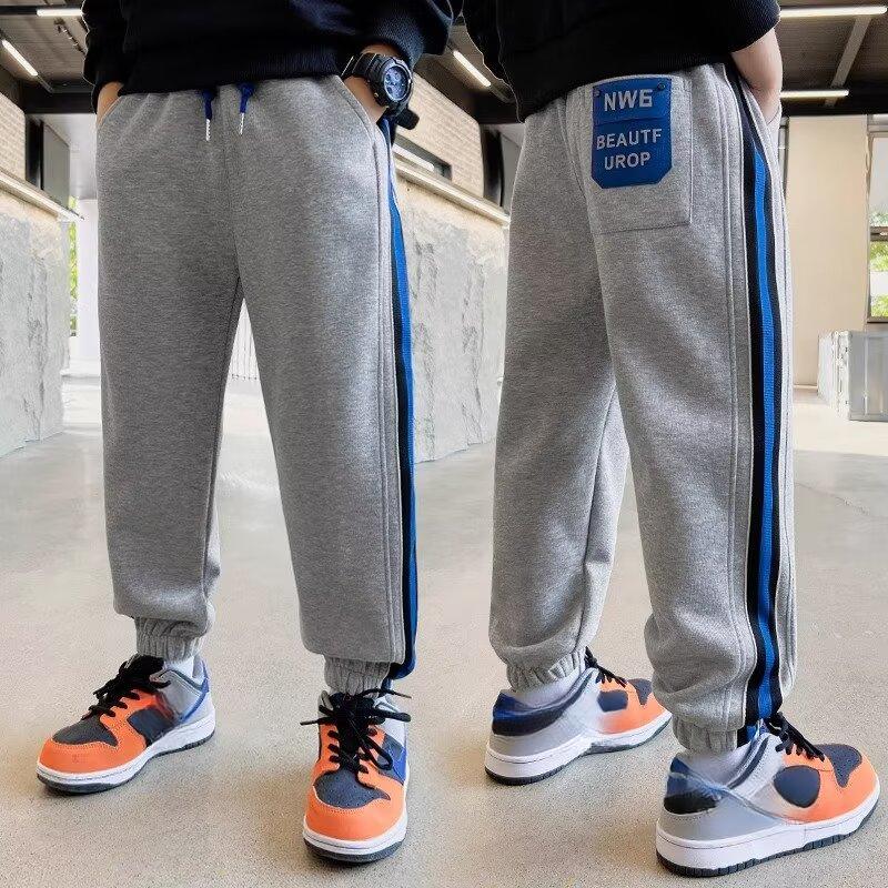 Kinderbekleidung Jungen Hosen Frühjahr und Herbst Modelle der neuen mittleren und großen Jungen Jungen Sport Jogginghose Frühlingshose 110 graue