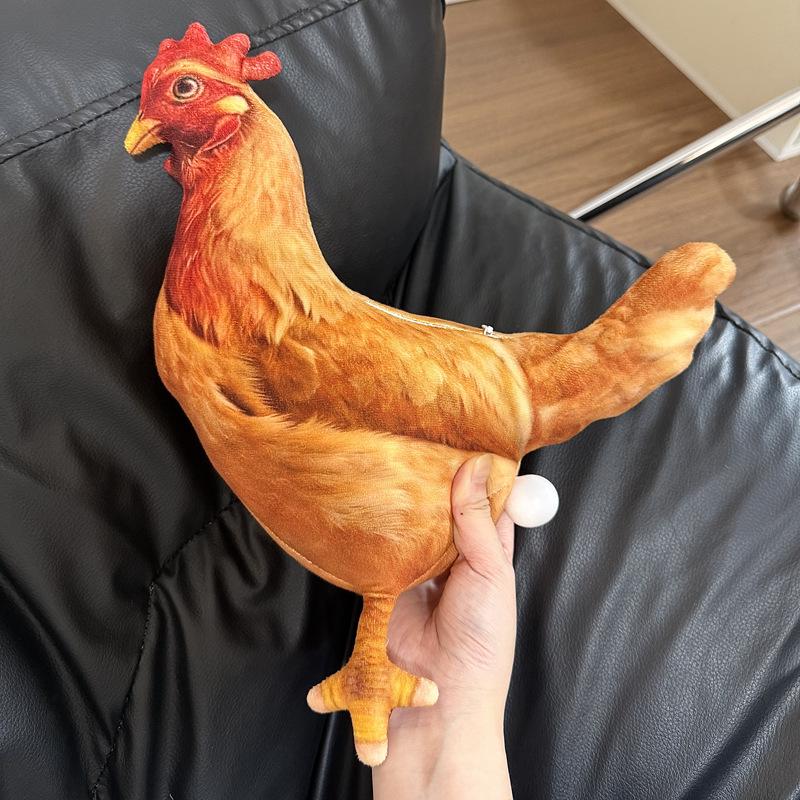 Amüsante Legende Hühner Plüschtiere Lebensechte Stofftierpuppe Quetschbare Legende Ei Hühnerpuppe Kreative Kinderspielzeug Requisiten Raumdekoration 30cm