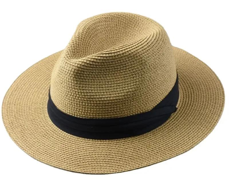 Große Größe XL 61-64 cm Panama Hüte Herren Damen Strand Breiter Rand Strohhut Dame Sommer Sonnenhüte Große Größen Fedora Hut 55-57 cm 58-60 cm L 58-60cm