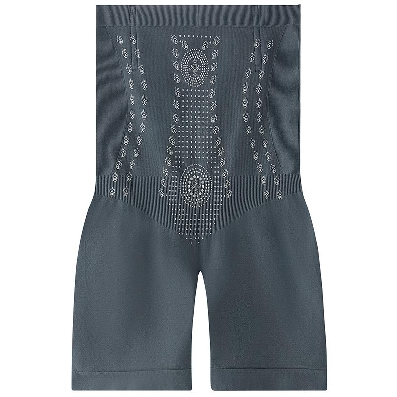 Große Damen-Hose mit flachem Bein und hoher Taille nach der Geburt, bauchstraffende Hose, Po-Lifting- und Shaping-Unterwäsche, Taillenformende Hose ohne Curling 2XL grau