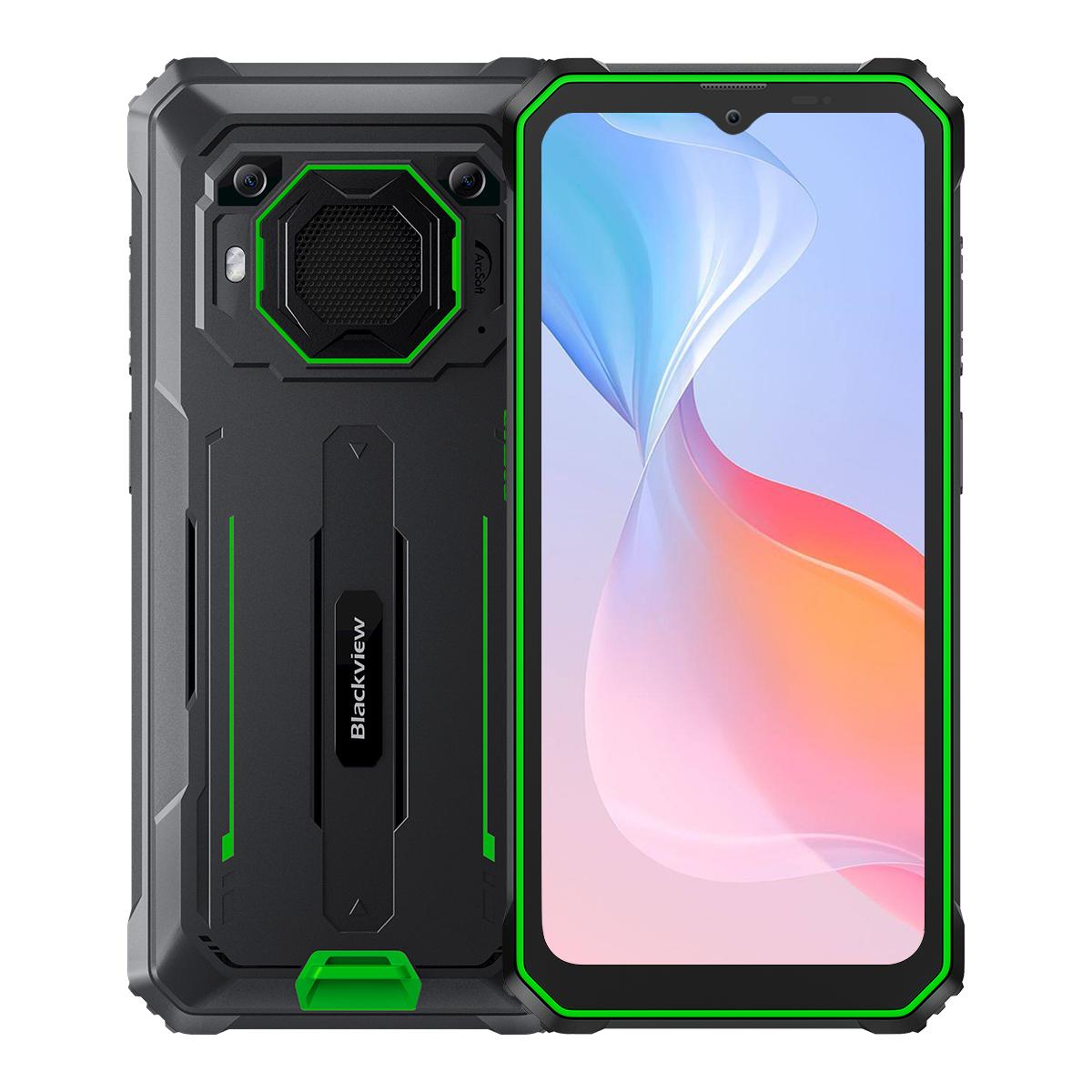 Generalüberholtes Blackview BV6200 Pro Smartphone 4GB RAM 128GB ROM Android 14 Robustes Telefon grün