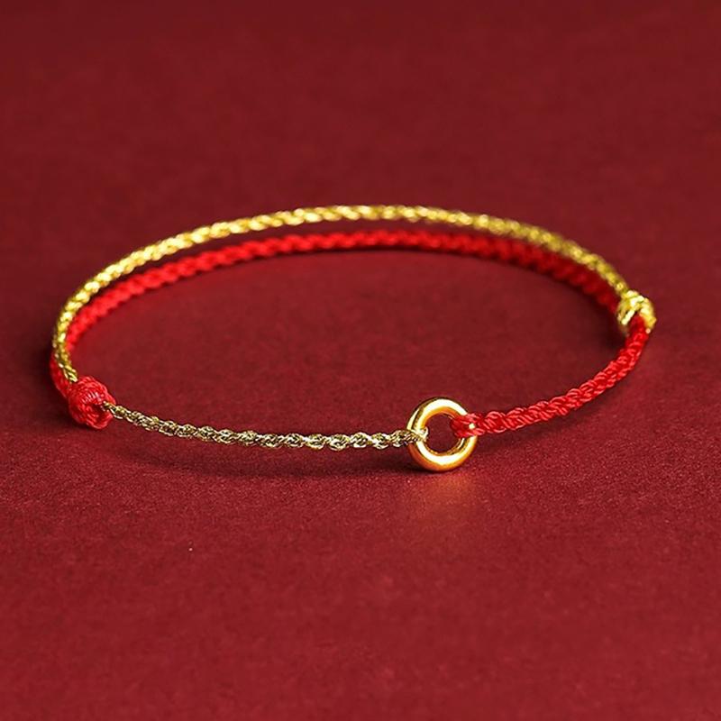 Handgeflochtener Kreisring, verstellbar, Glücksarmband aus rotem Seil, für Damen und Herren, Charms, Armreifen, Fußkettchen für Freunde, Liebhaber, Segensgeschenk