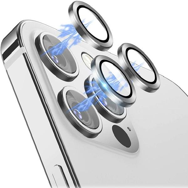 Luxuriöser Kameraobjektivschutz für iPhone 15 14 13 Pro 12 Pro Max/12 Pro/12/12 Mini/11 Pro Max/11 Pro/11 HD-Schutzhülle aus gehärtetem Glas iPhone 11 Pro Max silber