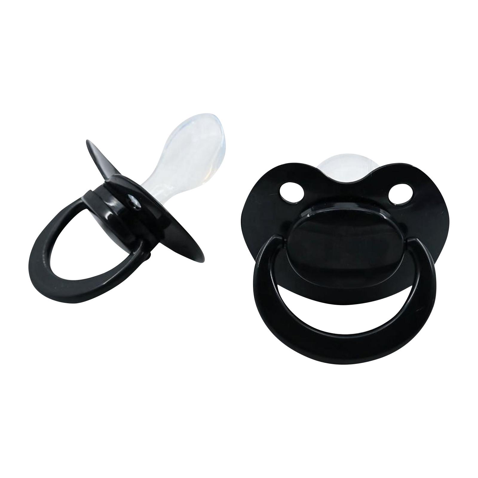 (SU)Schnullergröße für Erwachsene, Schnuller für Erwachsene, Baby-Silikon-Schnuller One Size schwarz