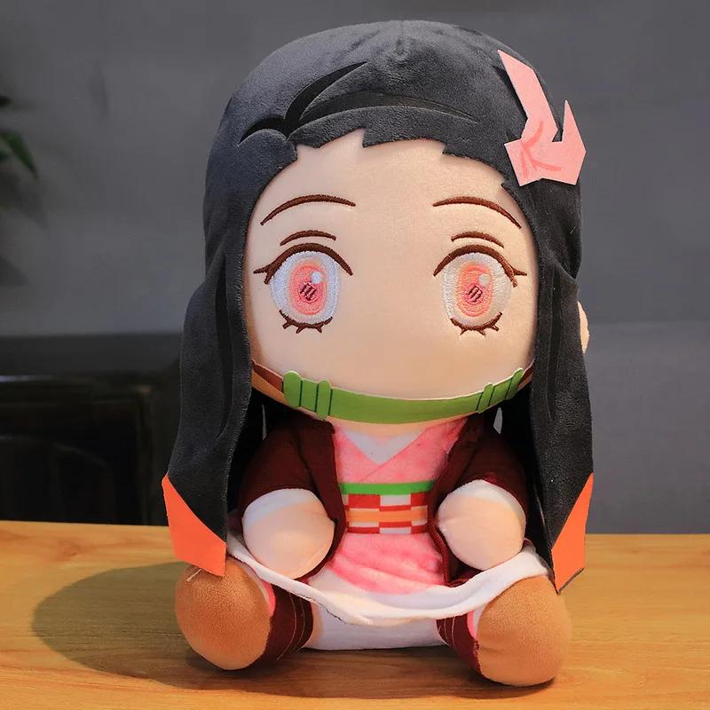 20cm Demon Slayer Anime Plüschtier Anime Cartoon Charakter Puppe Weiche Kuscheltiere Kimetsu No Yaiba Tanjirou Nezuko Geburtstagsgeschenk für Kinder