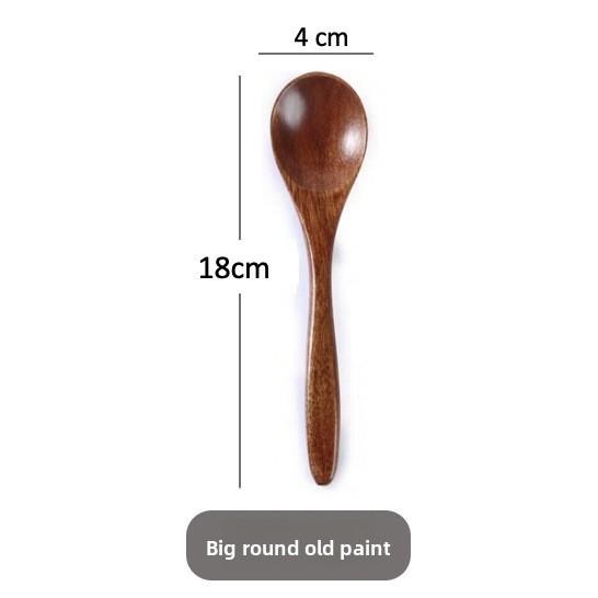 Holzlöffel zum Essen Lebensmittelqualität Holzlöffel Haushalt Lackfrei Hühnerflügel Holzlöffel Honiglöffel type4