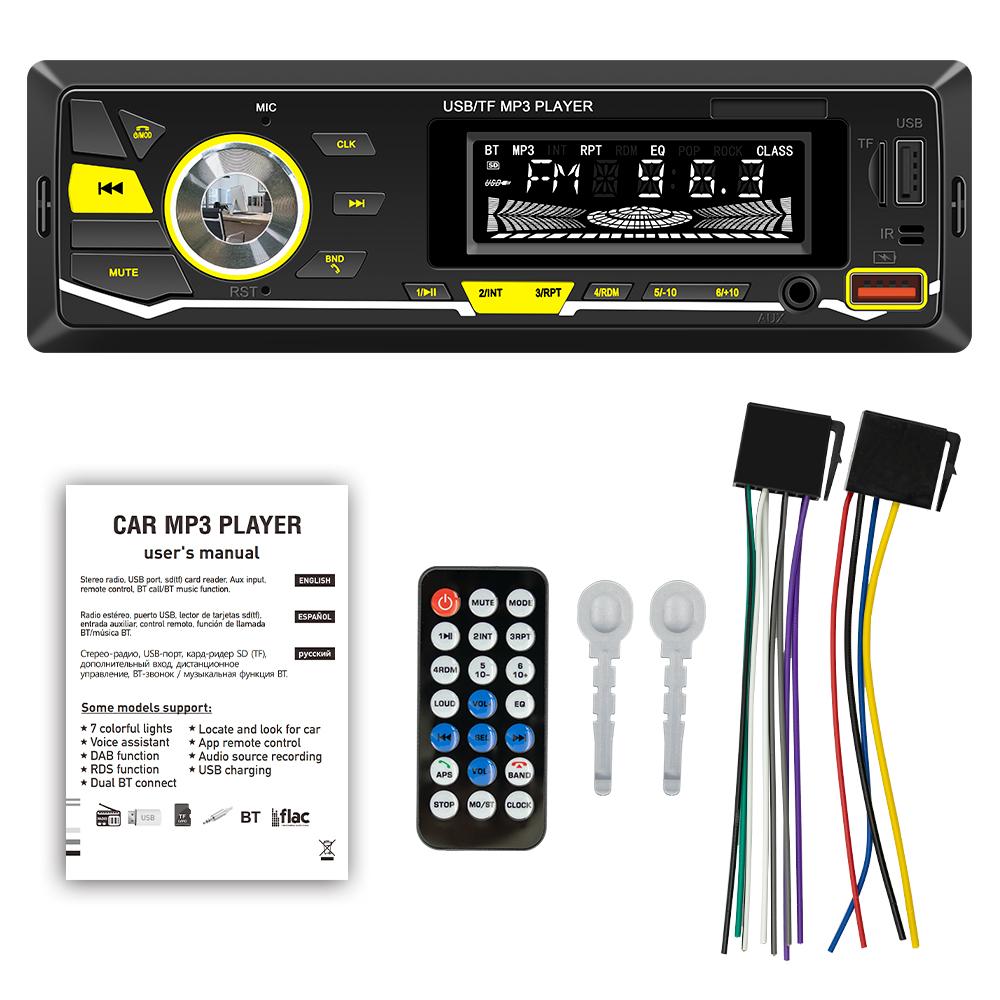 Auto-MP3-Player BT-Stereoempfänger FM-Radio Freisprechen U-Disk/TF-Karte/Aux-in-Player-Unterstützung