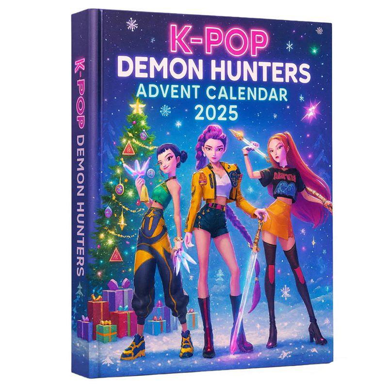 2D/3D Acryl Dämonenjäger Weihnachtsbaumschmuck Kpop Stil Adventskalender Blind Box Niedliche Gothic Feiertagsdekoration Für Teenager und Frauen Geschenk 2D
